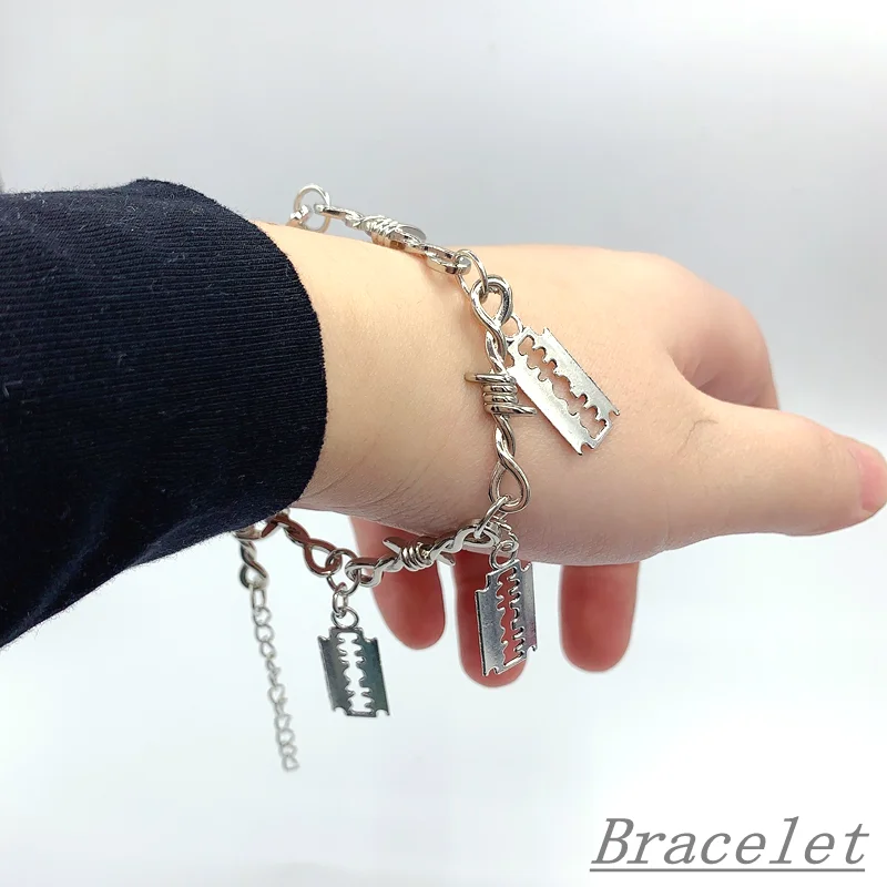 Ожерелье из колючей проволоки ожерелье в стиле хип хоп с шипами браслет панк рок