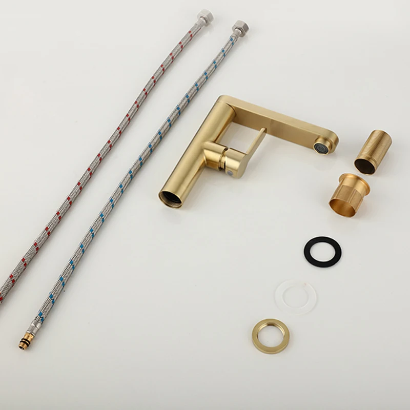 Senlesen All Copper Black Basin Faucet Hot and Cold Single Hole European Style Simple Golden Home Bathroom | Обустройство дома