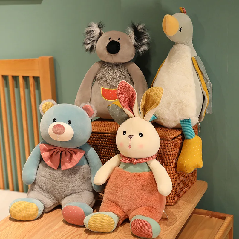 

23-48cm Cute Soft Cartoon Bear Rabbit Wild Goose Koala Stuffed Kawaii Animals Pillow Nice Dolls For Girls Kids Birthday Gifts