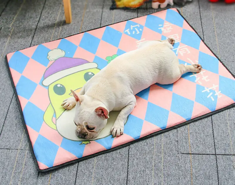 Портативный летний ледяной Шелковый коврик охлаждающий для домашних питомцев