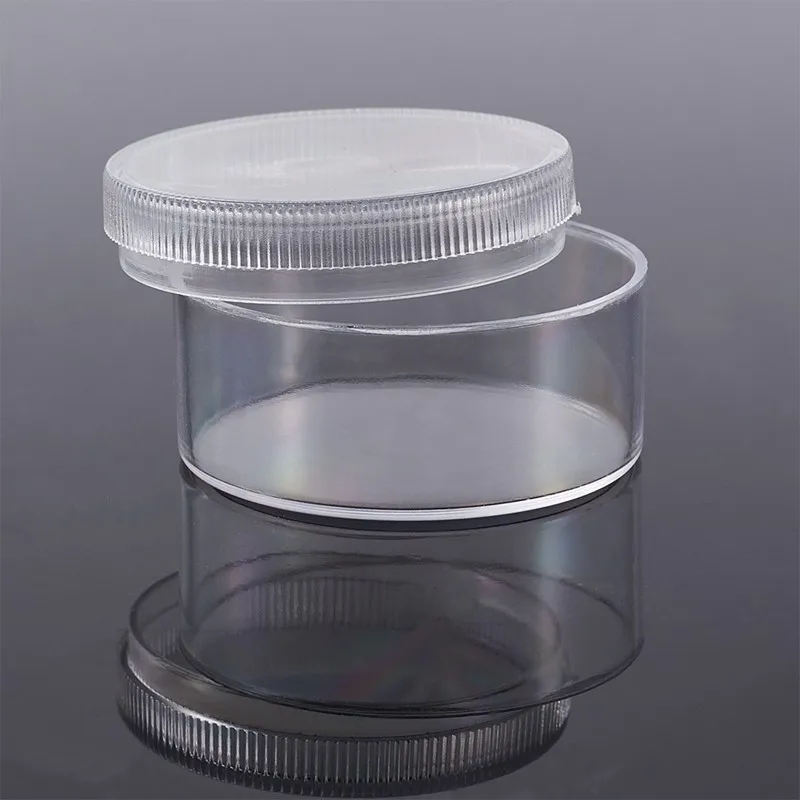 

12pcs 38x21mm Clear Round Plastic Bead Containers for Jewelry Packaging Display Empty Nail Art Decoration Storage Case Box