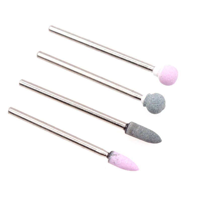4PCS Diamond Cutters for Manicure Set Silicon Ceramic Stone Nail Drill Bits Rotary Cuticle Burr Milling Pedicure | Красота и здоровье