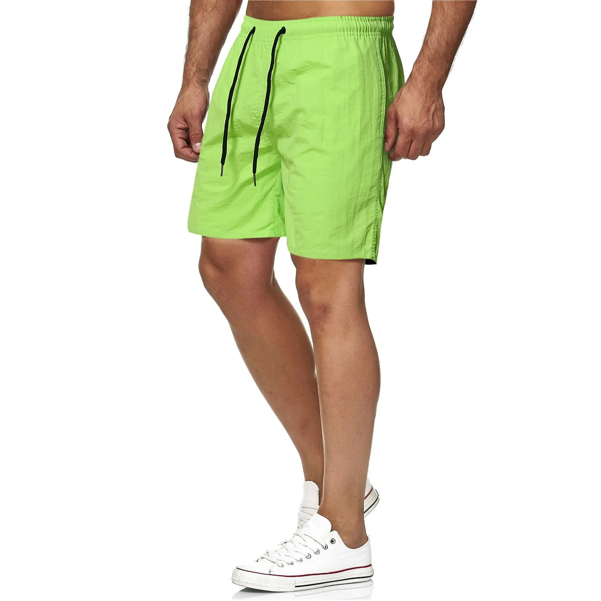 

2021 Summer Men's Shorts All-Match Solid Color Sports Fitness Beach Pants