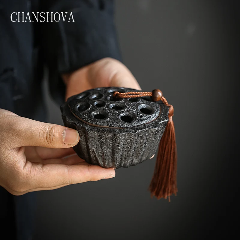 

CHANSHOVA Chinese Modern High Temperature Firing Purple Clay Incense Burner Ceramic Incense Holder Living Room Home Decor H019