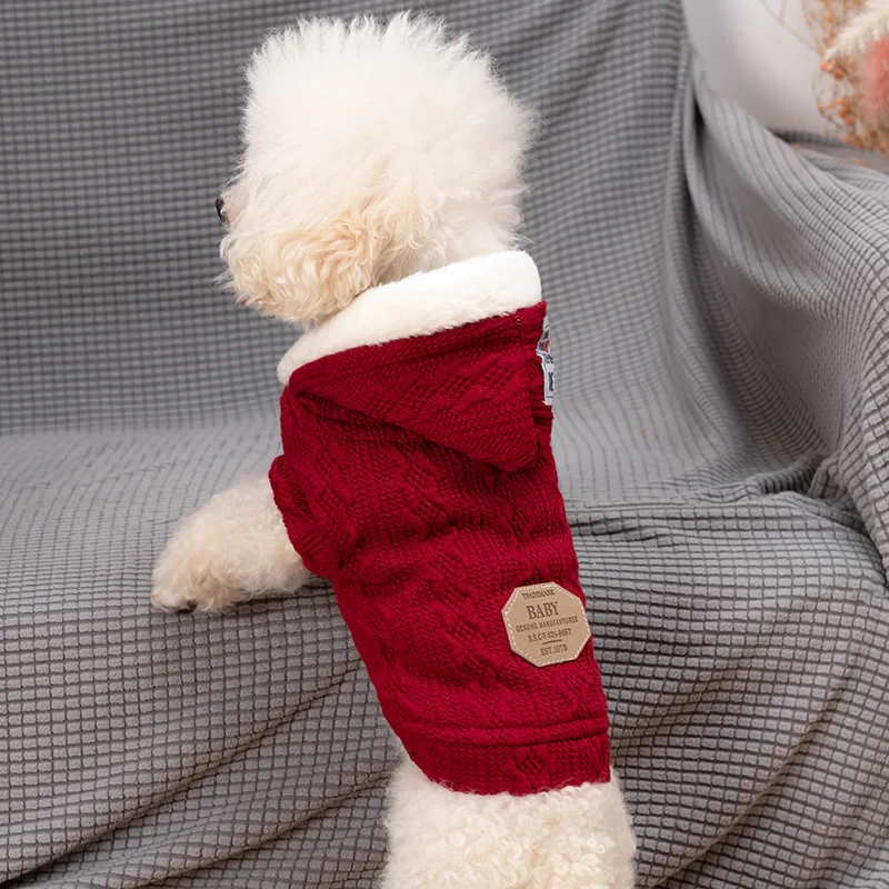 

Winter Dog Clothes Thicken Warm Cotton Coat For Small Dogs Puppy Sweater Hoodie Chihuahua Poodle Bichon Pet Teddy Clothing