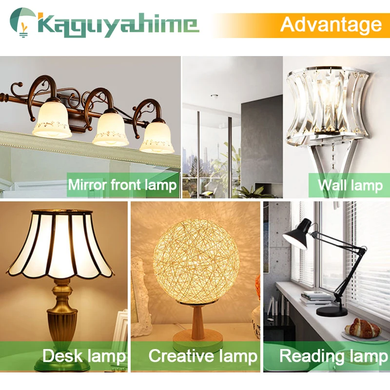 

Kaguyahime E14 LED Bulb 3W 6W 12W LED E14 Lamp AC 220V Light Lampada LED Spotlight Table Lamp Bombilla Candle Lamp For Home