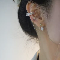 zdmxjl 2021 new fashion womens earrings fine crystal ear clip tassels earrings for women girl party jewelry gifts drop shipping