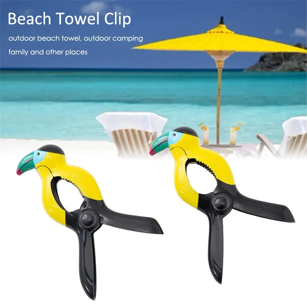 Летние Пластиковые Цвет милые пляжное полотенце с изображением животных зажим