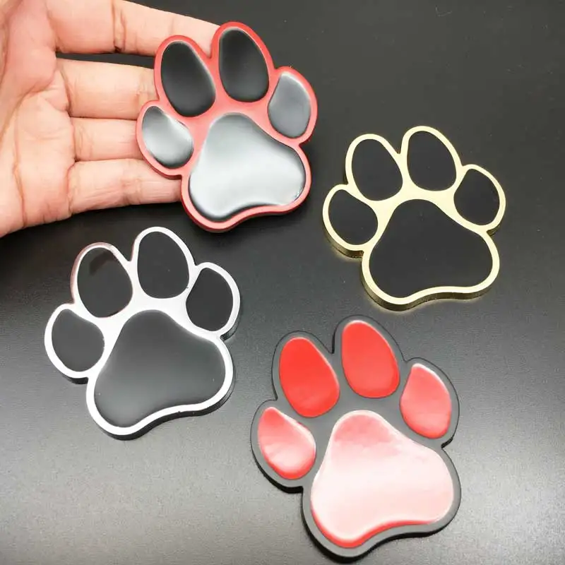 3D автомобиль металлический медведь собака животные лапа ноги принты значок