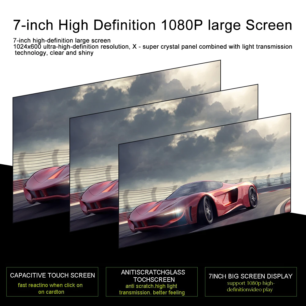 $69.18 Car Stereo 1 DIN Auto Radio MP5 Player Bluetooth Automatic Telescopic CML-Player 7'' Touch Screen Car Mirror Link FM AUX Radio