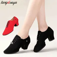 Women's Latin Dance Shoes Tango Salsa Modern Ballroom Dance Shoes for Girls Ladies Indoor & Outdoor Oxford Sneakers 5cm