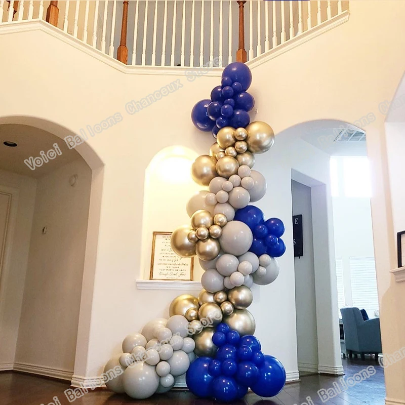 

115pcs Doubled Apricot Balloon Garland Wedding Decoration Dark Blue Golden Globos Arch Baby Shower Party Birthday Balloons Decor