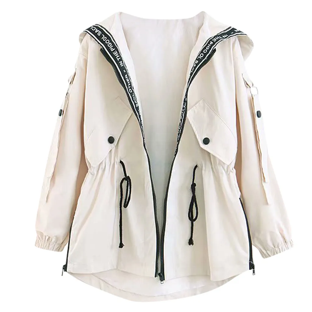 2020 женские пальто Женский обычный хлопковый костюм Плюс молния сплошной цвет