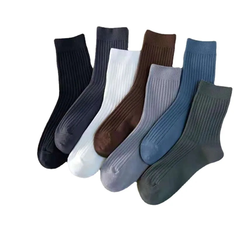 

Harajuku Fashion Mens Socks Stripe Combed Cotton White Socks Men Cozy Breathable Sports Business Gifts for Men Socks Wholesale
