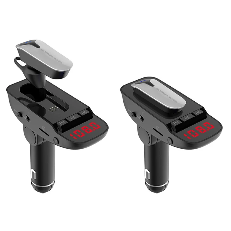 Автомобильная bluetooth-гарнитура, Bluetooth, автомобильный комплект, Bluetooth, громкая связь, Автомобильный MP3-плеер, Bluetooth V4.2, поддержка TF/U диск, автомобильное зарядное устройство