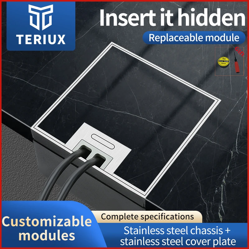 Розетка напольная Встраиваемая из нержавеющей стали 250 В | Строительство и ремонт