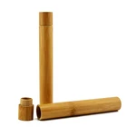 21 см Дорожный Чехол бамбук Зубная щётка трубка Портативный дорожная упаковка натуральный бамбук трубка для Зубная щётка