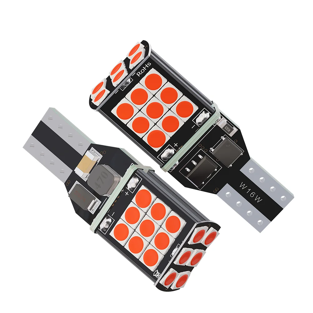 

1 шт. T15 W16W WY16W светодиодная Автомобильная Задняя Тормозная лампа Сигналы поворота автомобильная лампа заднего хода CanBus без ошибок 3030 24 SMD бус...