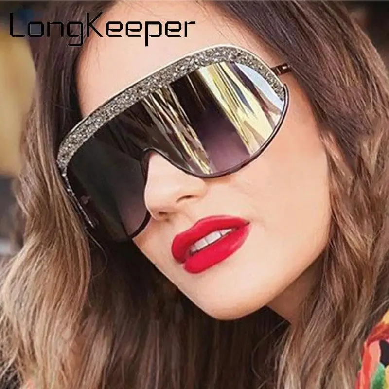 Новые негабаритные Солнцезащитные очки женские брендовые модные цельные линзы