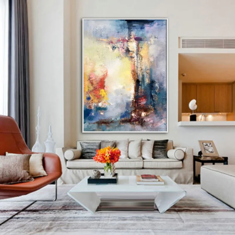 

Домашний декор, современное минималистское искусство, абстрактная живопись, пейзаж, вертикальная настенная живопись, большая современная живопись на холсте