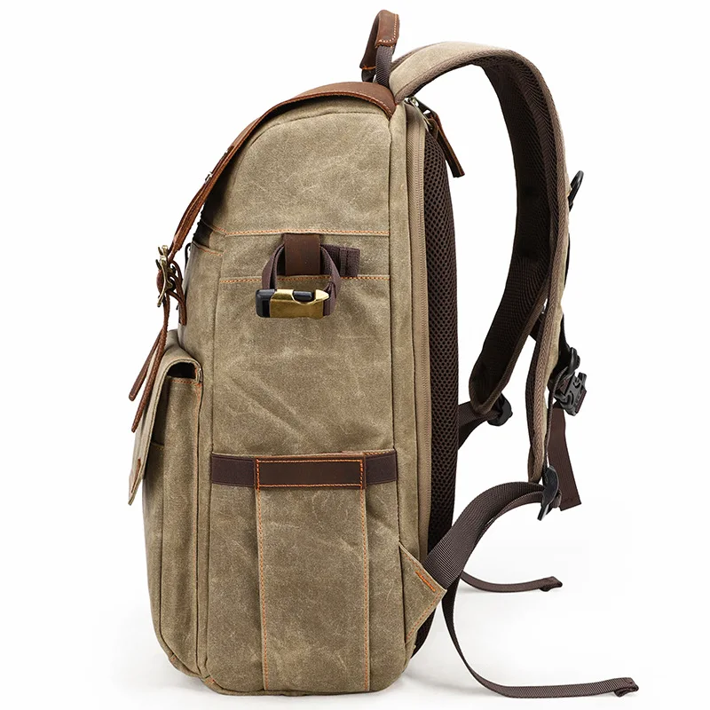 New Camera Bag DSLR Shoulder Photography Backpack Waterproof Large Capacity Wax Dye Canvas Outdoor | Электроника