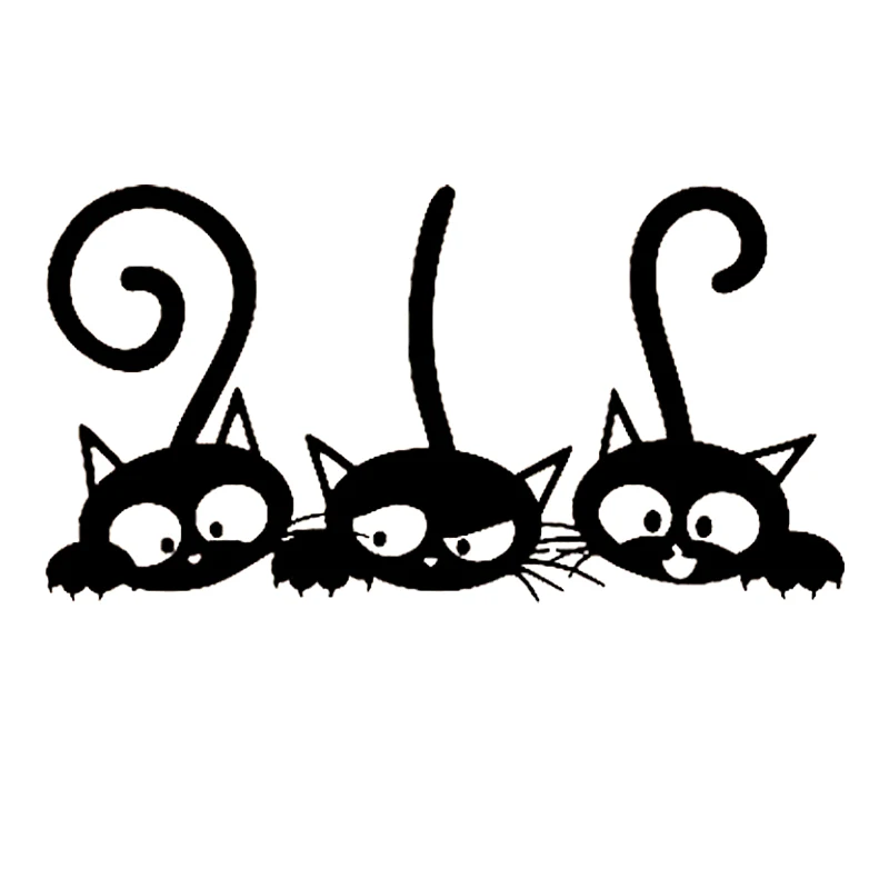 

15*7.5cm Three Cutes Cats Cute And Interesting Fashion Sticker Decals Rear Window Car Sticker Body Decals