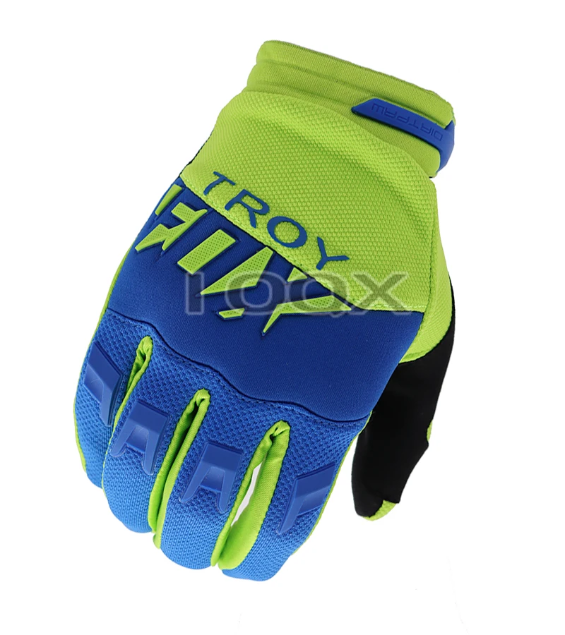 

Бесплатная доставка! Сетчатые велосипедные перчатки Troy Fox, синие и зеленые для езды на мотоцикле и велосипеде