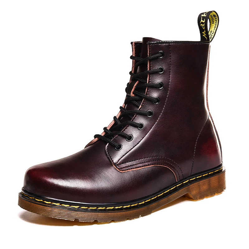 Мужские кожаные туфли до щиколотки водонепроницаемые для улицы рабочая обувь