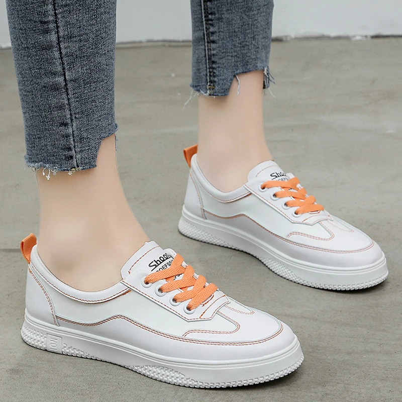 

Korean Shoes Round Toe All-Match Shallow Mouth Casual Female Sneakers Dress Flats Women 2021 Summer Small New Solid Fabric Basic