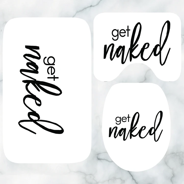 Черно белый коврик для ванной с эффектом обнаженности ковер забавная шутка