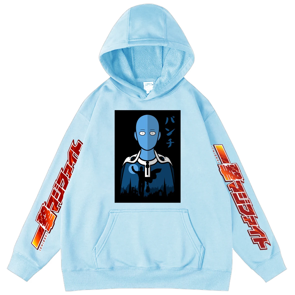 

One Punch Man Sweatshirt Anime Fun Print Men's Unisex Harajuku Pullovers Hoodey Letter Long Sleeve Boy Teen Hooded Hoodies Tops
