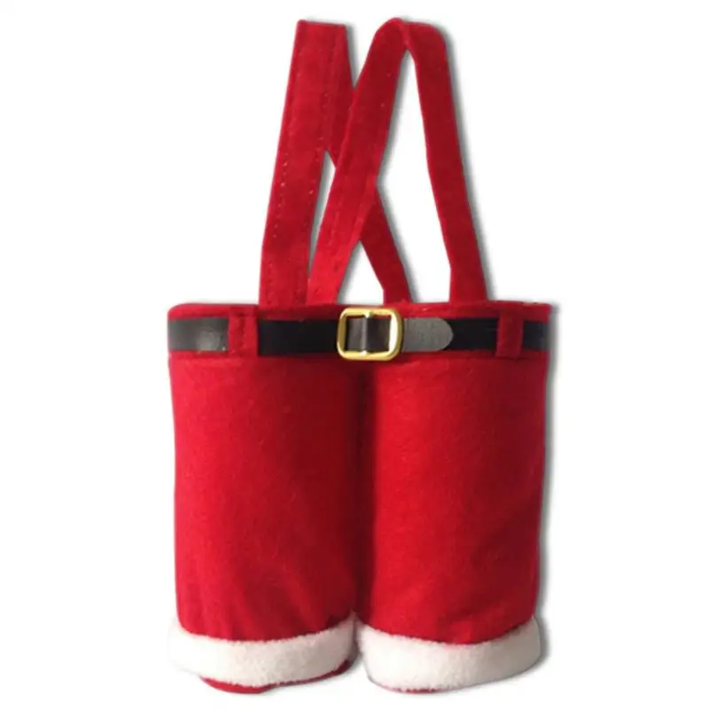 

Christmas Candy Bags Santa Pants Treat Pocket Decor Candy Bottle Gifts Bags Christmas Decoration On Tree Ornament Christmas Bag