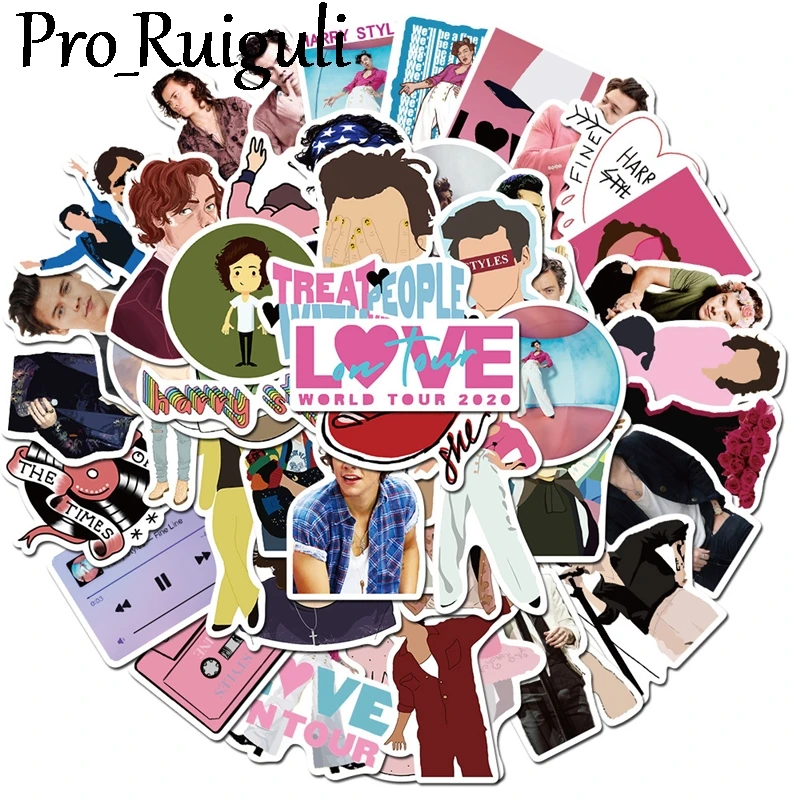 

50pcs Harry Styles Singer Stickers decal scrapbooking diy pasters home decoration phone laptop waterproof cartoon accessories