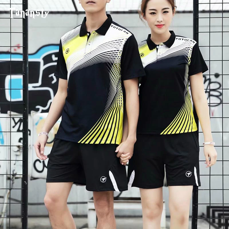 Рубашка поло для бадминтона мужская спортивная одежда гольфа женщин и мужчин