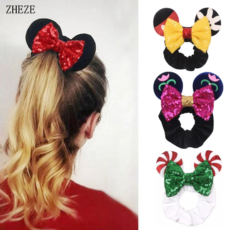 Женская бархатная повязка на голову с ушками мыши |