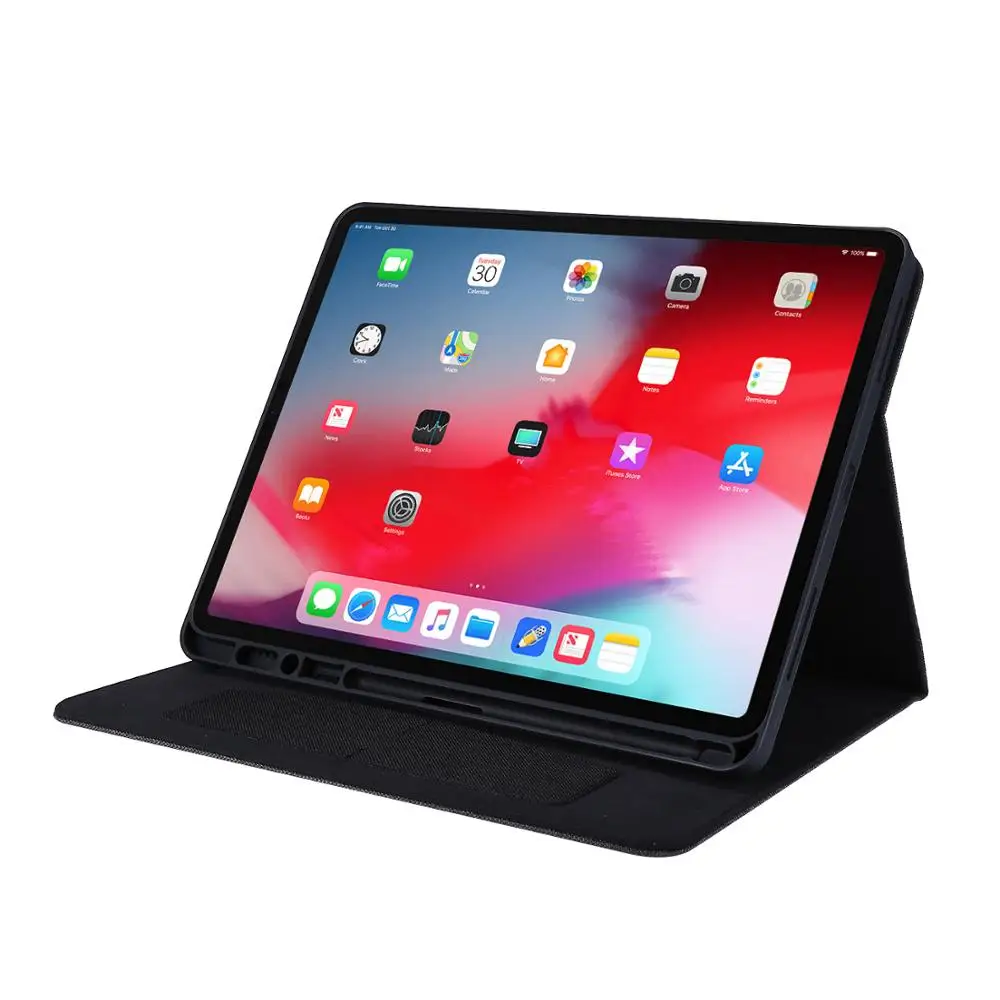 2020 12 9 &quotпланшет Caqa для iPad Pro флип ткань чехол Fundas с карандашом держателем слотов