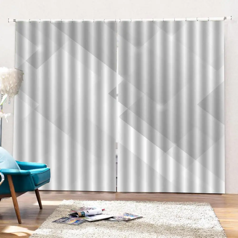Креативные геометрические шторы с изображением минималистичные простые полосы