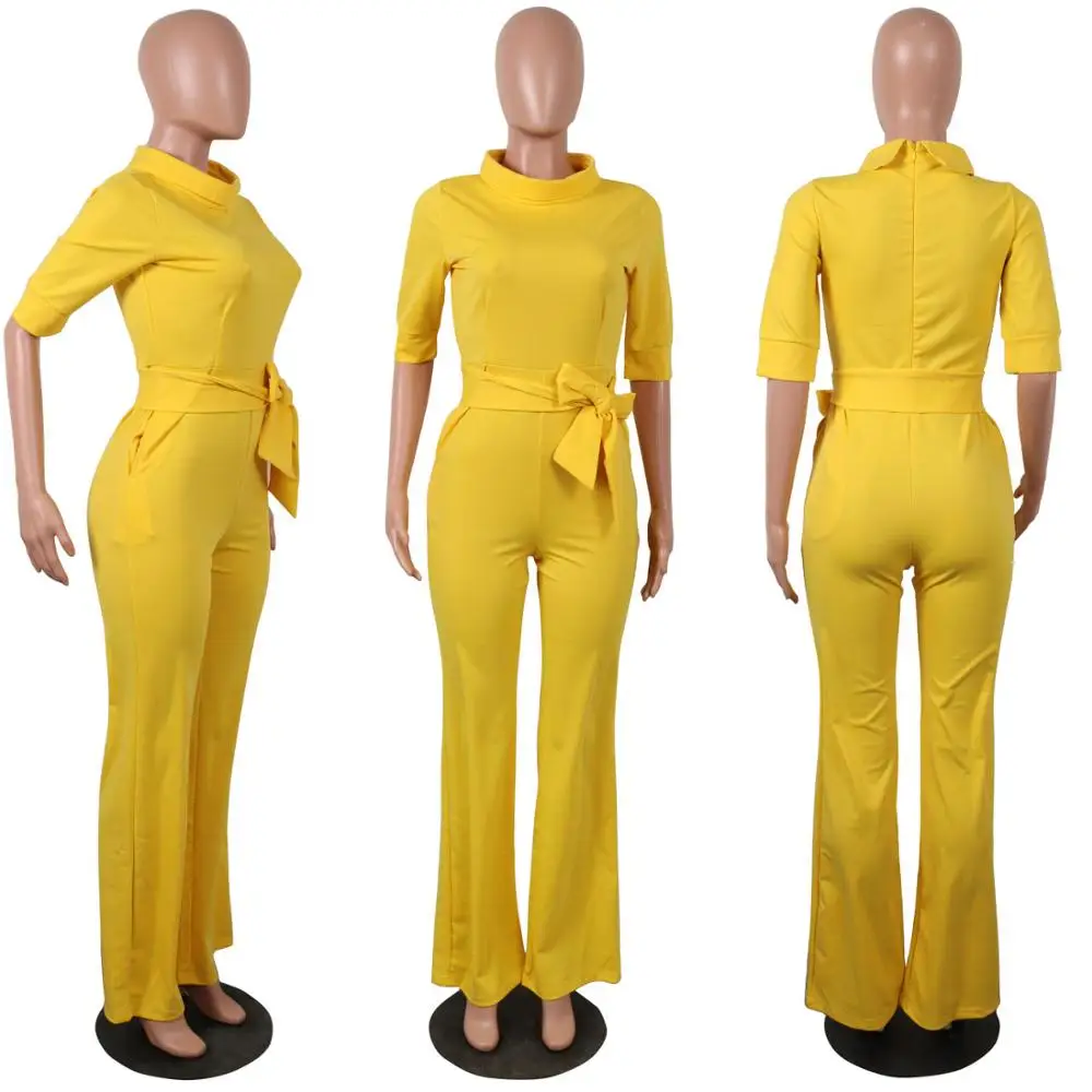 Женский модный комбинезон с высокой талией и длинным рукавом Осенний