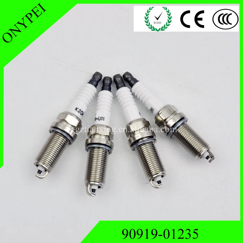 (4 шт.) K20HR U11 90919 01235 Свеча зажигания для Toyota 4runner Tacoma Tundra 4.0L V6 9091901235 K20HRU11|plug spark|plug 1/4plug