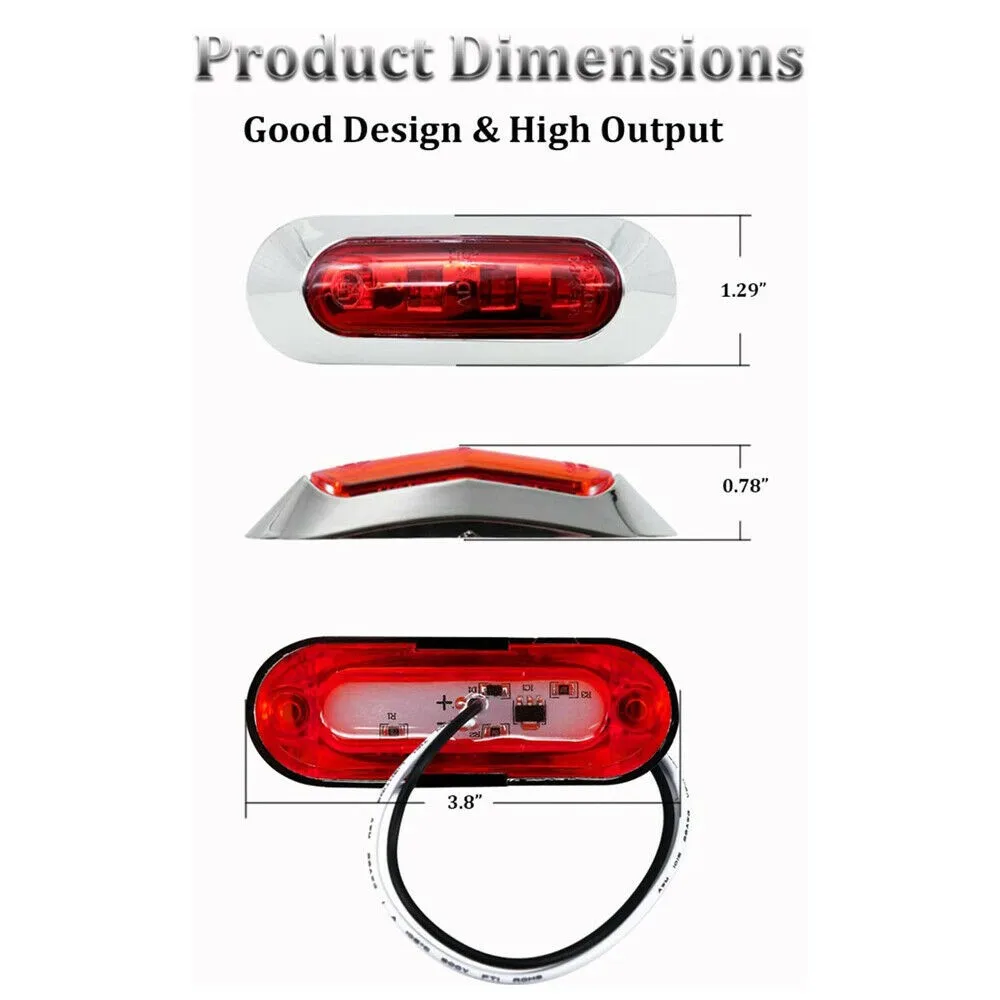 

2pcs/set Vehicle LED Boat Navigation Light Deck Waterproof Bow Pontoon Lights 12-24V Red Green Signals Lamps For Truck Trailer