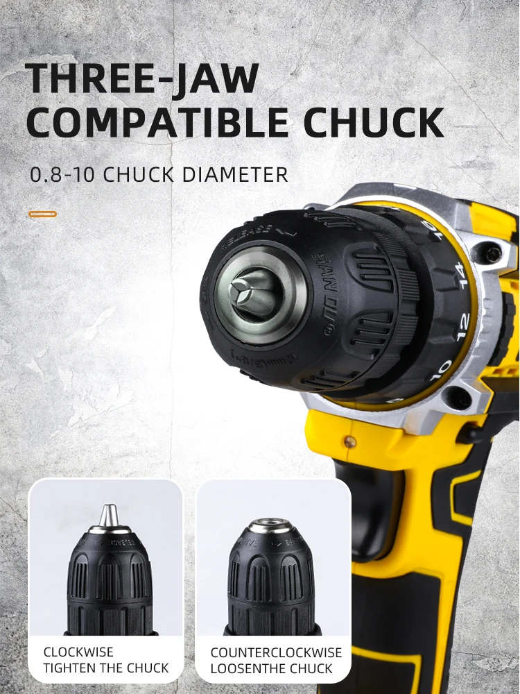 ANUMI 12V 20V Yellow Cordless Drill Electric Screwdriver Mini Wireless Power Driver DC Lithium-Ion Battery 3/8-Inch | Инструменты
