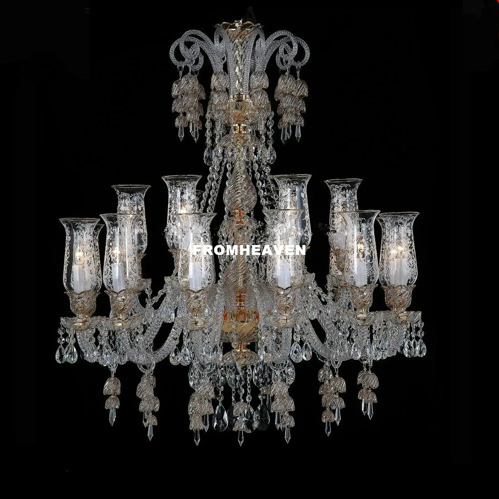 Хрустальная люстра для гостиной современные декоративные красные прозрачные