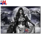 Алмазная 5D картина сексуальный воин, полноразмернаякруглая мозаика с вышивкой сделай сам, черно-белая елка вампира, вышивка крестиком