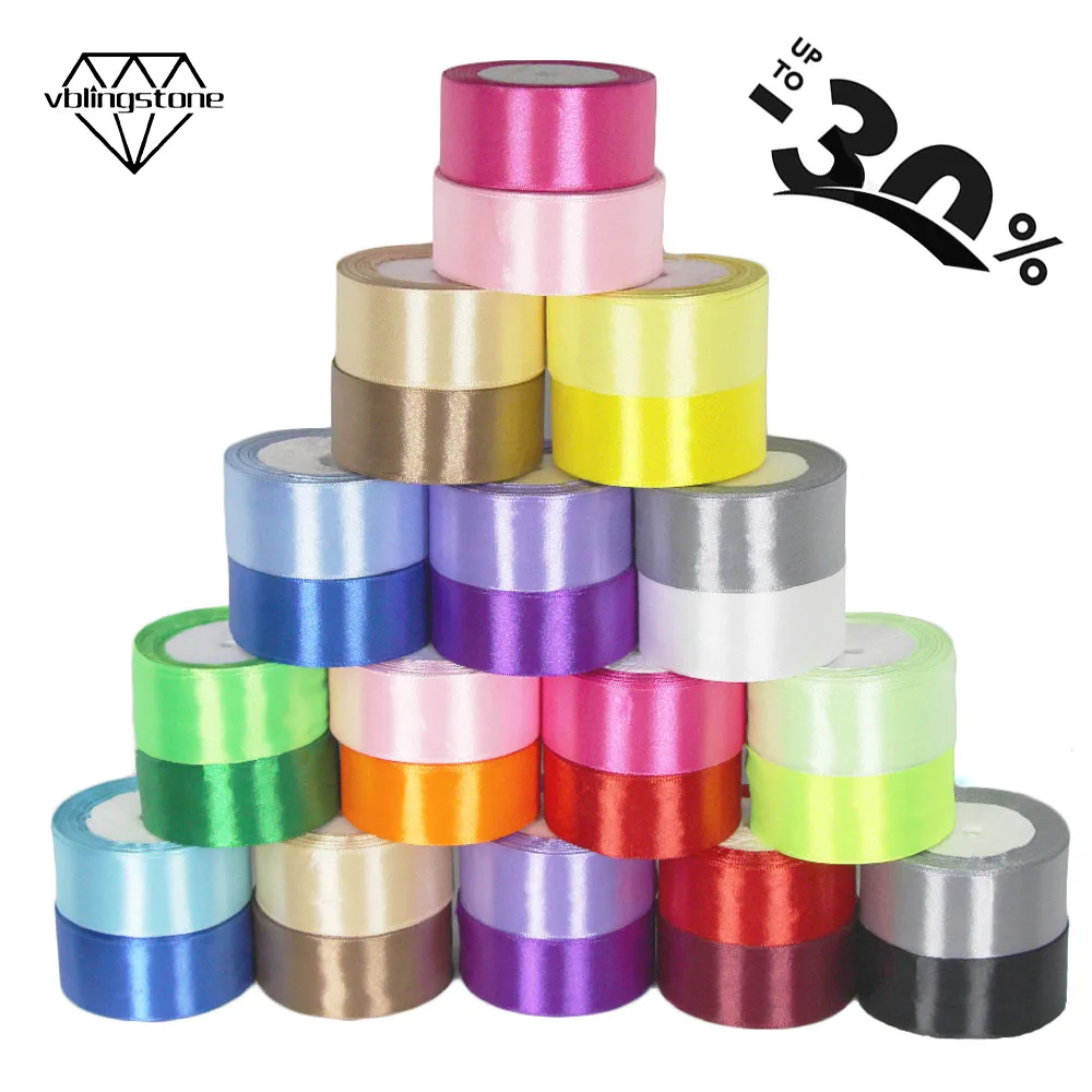 25 ярдов/рулон атласные ленты|Ленты для шитья| |