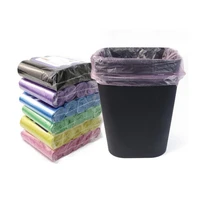 5 rolls 100pcs household disposable garbage bags pouch kitchen storage trash bags