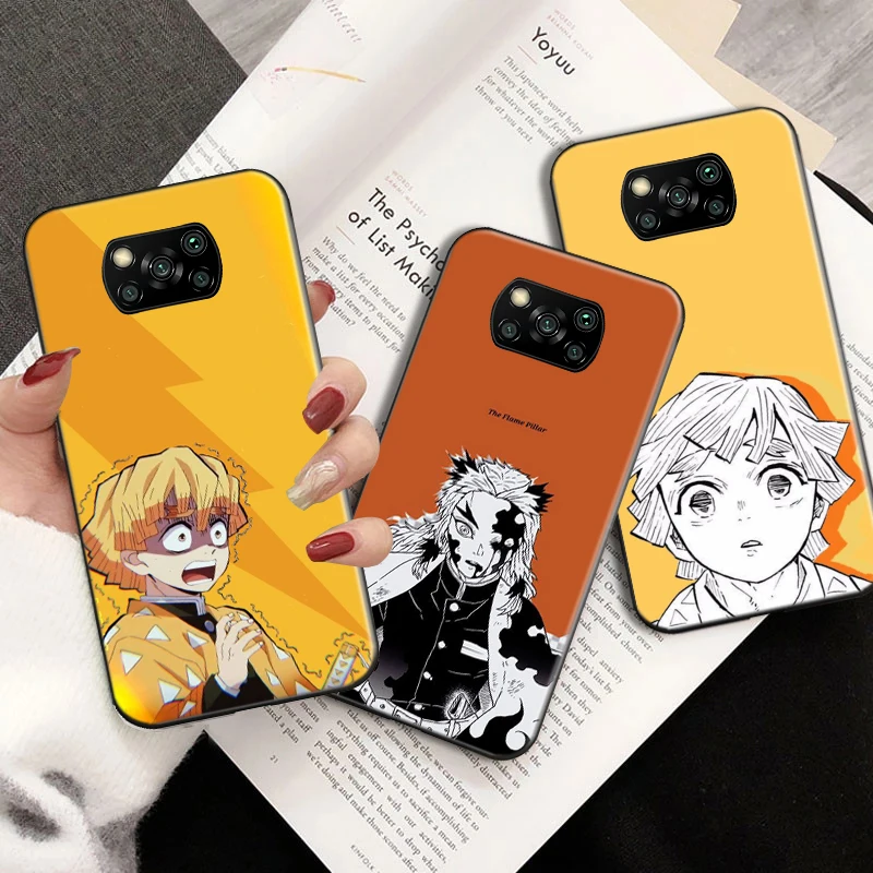 

Demon Slayer Hot Anime Phone Case For POCO F3 GT X3 Pro X3 GT M3 M3 Pro X3 NFC X3 Agatsuma Zenitsu Funda Back Cove Soft TPU