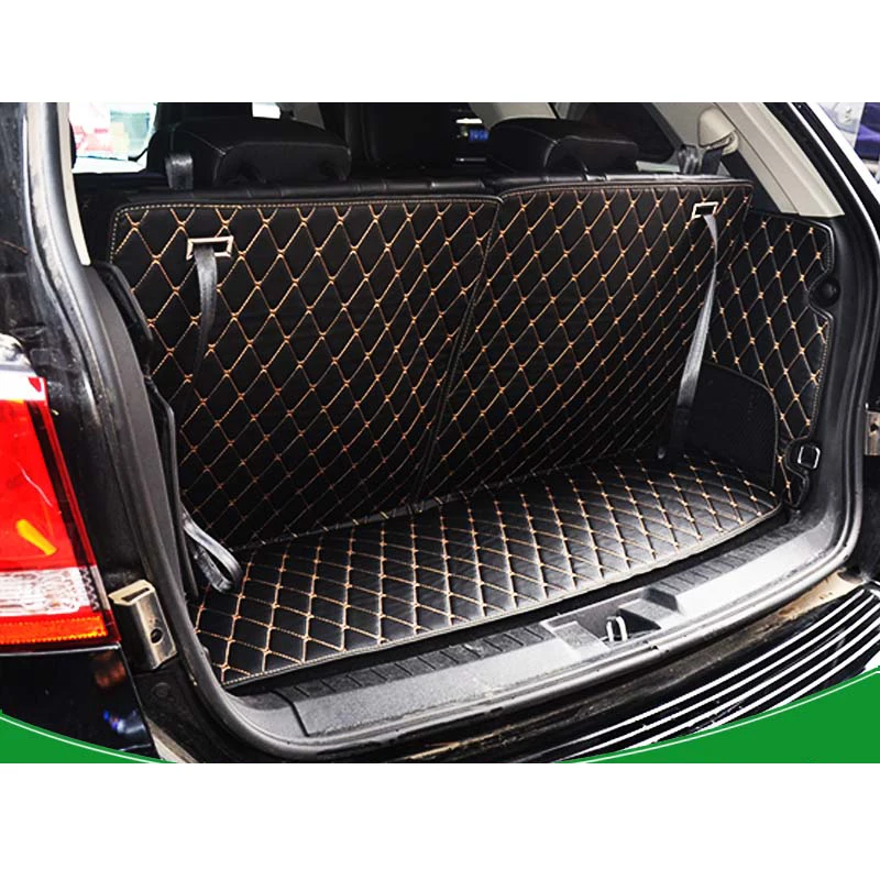 

FUZHKAQI leather car trunk mats for Dodge Journey 2009-2015 years cargo liner accessories interior boot