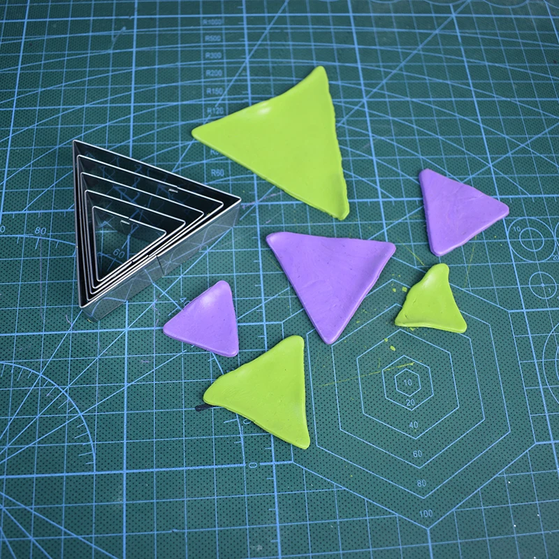 3/4/5/6/7 см треугольная форма для резки Глины из нержавеющей стали DIY полиморфные
