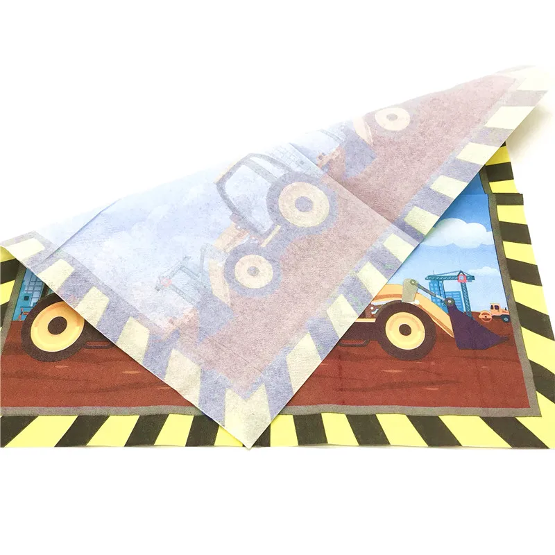 

Construction Engineering Vehicle Party Decorations Car Birthday Party Disposable Tableware Sets Plate Baby Shower Party Supplies