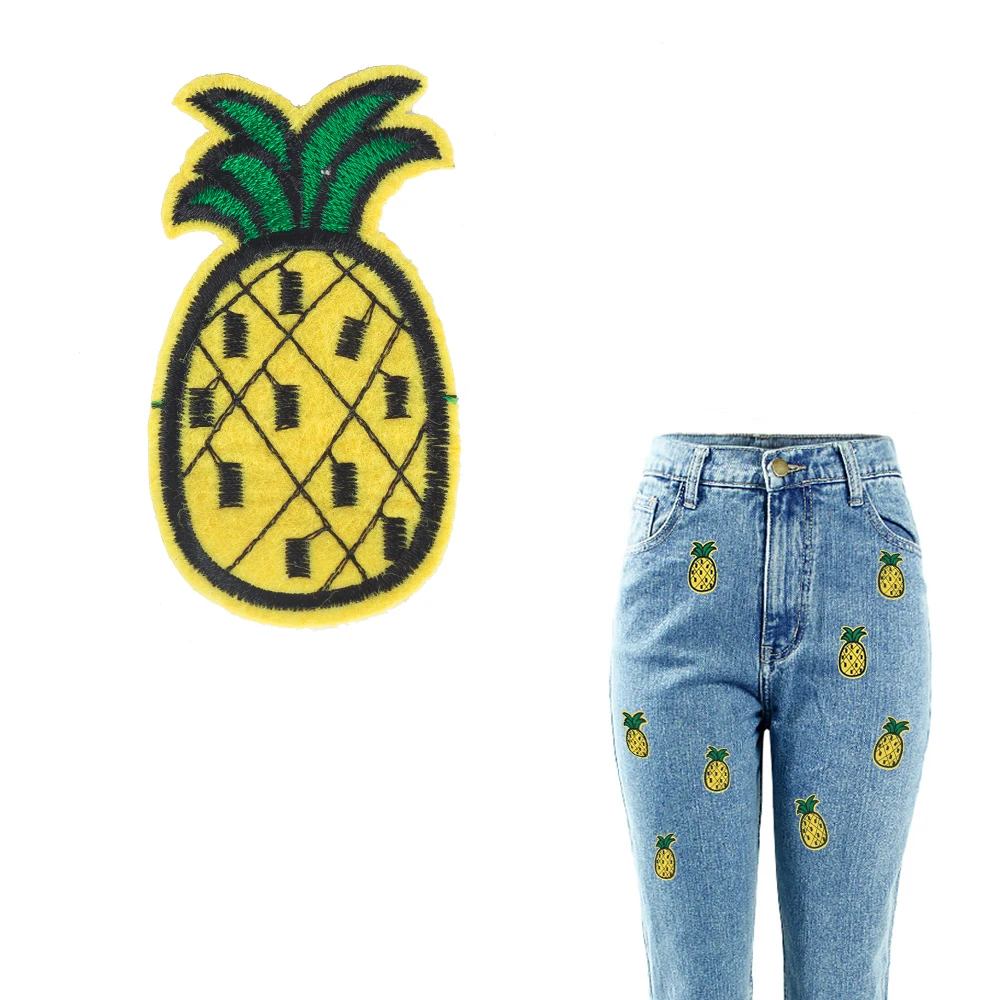 XC 5 шт. вышивка пластырь ананасовая ткань заплатки для джинсов универсальные